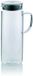 Unyqoos® Carafe à eau décorative en verre avec couvercle en acier inoxydable et grand volume
