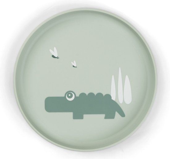 Done by Deer Foodie Plate Croco Green - Groen