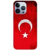 Apple iPhone 13 Pro Drapeau turquie bedrukt siliconen hoesje