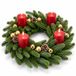 Couronne de l'Avent artificielle - 30 cm - vert foncé