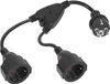 Rallonge de contact de sécurité - 250 V/16 A - Rallonge courte avec 2 prises - Bureau - Maison