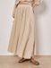 Apricot Linnenmix geplooide midi-rok
