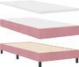 vidaXL Boxspringbed met hoofdeinde, roze, 100 x 200 cm, fluweel