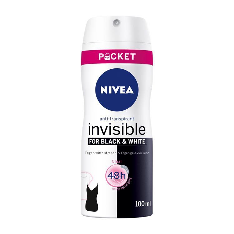 Nivea Invisible For Black & White Clear Deodorant Spray Pocket