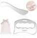 Trankielo® - Premium Gua Sha-schraper van roestvrij staal – Set van twee multifunctionele massagegereedschappen voor spierontspanning en doorbloedingsverbetering – Inclusief stijlvolle opbergtas
