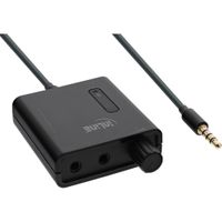 Inline Bass Boosting Headphone Splitter with Amplifier - 0.30 meter