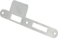 Nemef Sluitplaat verlengde lip - rechthoekig - 196 x 29/61,5 mm (LxBxH/B+LIP) - RVS Geborsteld - VP 4109 - din links