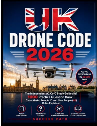 UK Drone Code 2026: The Independent A2 CofC Study Guide and 1000 Practice Question Bank: Class Marks, Remote ID and Near People (A2) Rules Explained