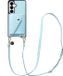 AVY Leren Hoesje geschikt voor Samsung Galaxy S26 | Met Koord en Kaarthouder | Compatibel met MagSafe | Leather Case met Crossbody Koord & Wallet | Long Leather | Croco Blauw