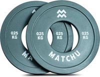 Matchu Sports - Fractional plates - Mini halterschijven - 0.25 KG - Grijs - Set van 2 stuks