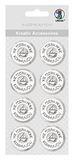 Ursus 564000331 - Creatieve accessoires, schip, 8 stuks, zilver