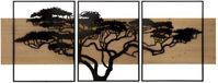 Mauro Ferretti Panneau mural Lagos Fer & Bois Set 3 Pcs 204×2×80 cm