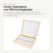 Merkloos Dailygoods - Houten opbergdoos met slot voor 100 microscoopglaasjes