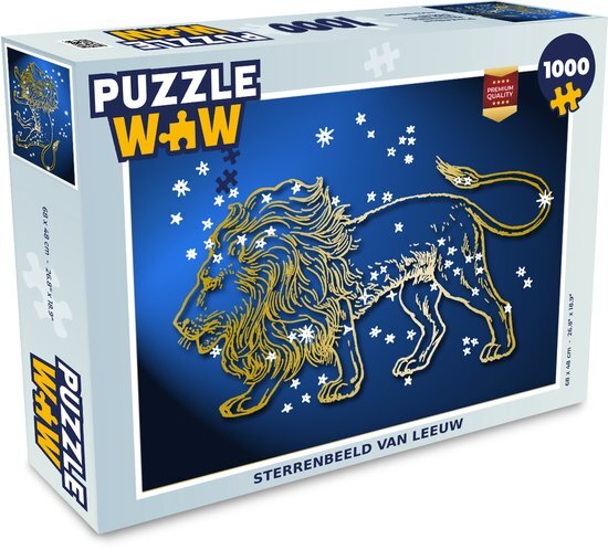 MuchoWow Puzzel Sterrenbeeld - Leeuw - Sterren - Legpuzzel - Puzzel 1000 stukjes volwassenen