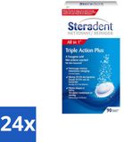 Steradent Triple Action Plus Nettoyant pour prothèses dentaires 90 comprimés - 24 pièces