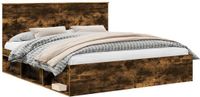 vidaXL Bedframe Rook Eiken 180 x 200 cm Massief Grenenhout