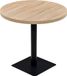 Table de bistrot ronde 80x75 cm MDF et acier couleur chêne