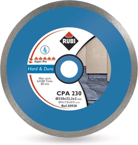 Rubi CPA 180 Superpro Zaagblad - 180 x 22,2 mm - Keramiek & Natuursteen