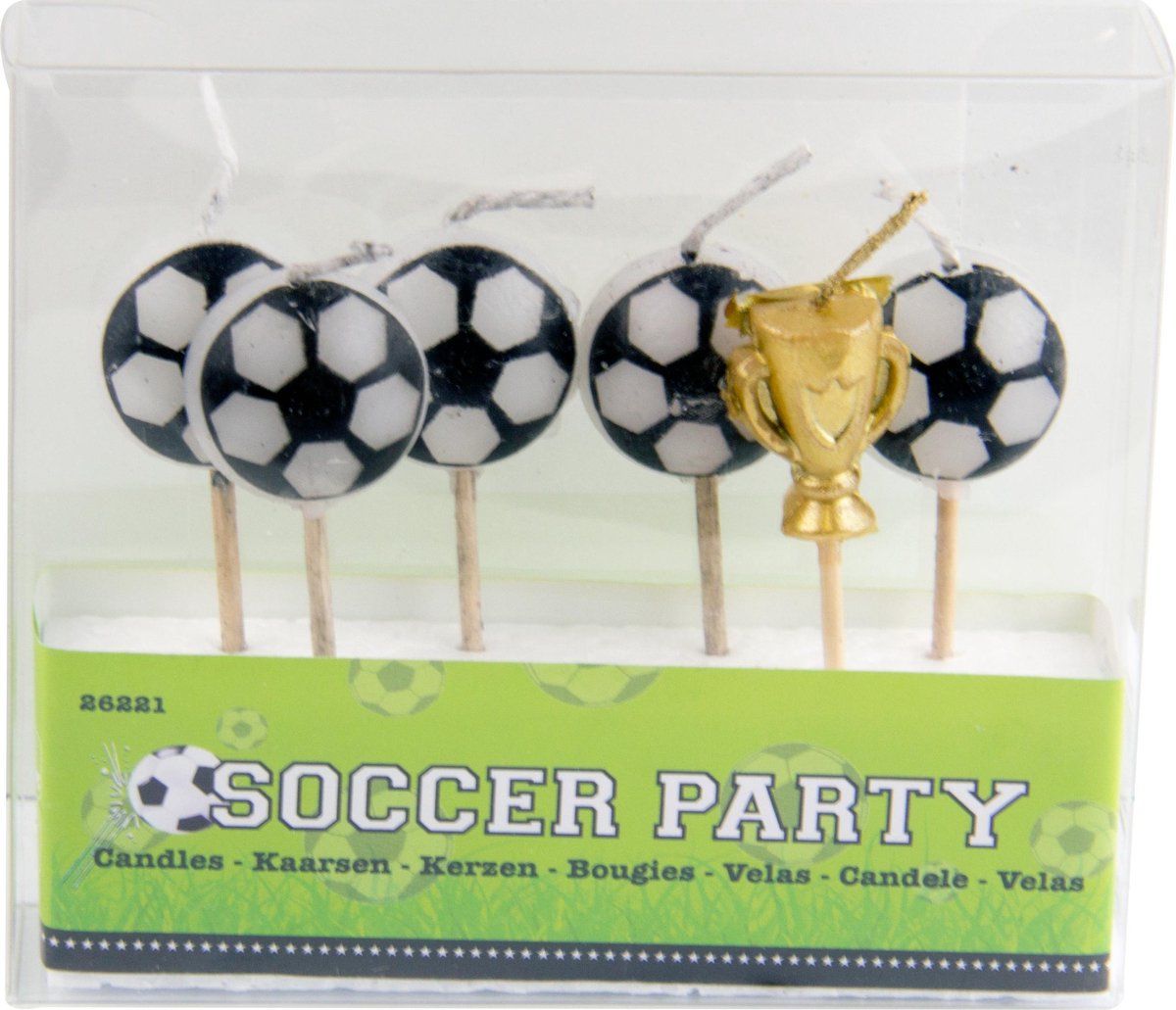 Folat Kaarsenset Voetbal/6 Pcs