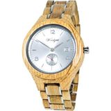Waidzeit Homme YG02 Montre bracelet Analogique Bois Brun/Argenté