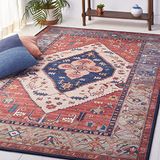 SAFAVIEH Imitatie schapenvacht tapijt voor machinewasbaar en antislip - woonkamer, eetkamer, slaapkamer - Faux Rabbit Fur Collection, korte pool, crèmekleurig, 152 x 213 cm