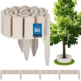 KOTARBAU® Bloembedrand, Rolborder, 200 x 10 cm, Wit