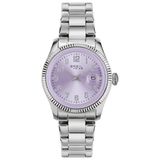 Breil CLASSIC ELEGANCE Vrouwen Polshorloge Analoog Quartz Zilverkleurig/Paars Staal