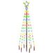 Sapin de Noël avec piquet coloré 108 LED 180 cm