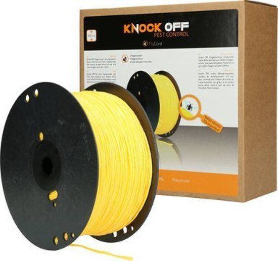 Knock Off Vliegensnoer Vervangingsrol - 400 Meter - Geel