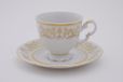 Leander Sonata, tasse à café avec soucoupe, ornements dorés, 150 ml