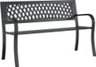vidaXL Tuinbank 120 cm staal zwart