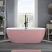 Hudson Reed Baignoire îlot moderne - Double dos – 170 x 75 cm - Rose - Trop-plein noir - Otterton