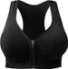 MEETYOO VIMOSE BH ritssluiting aan de voorkant dames-BH Grote maten-Comfort BH-postoperatieve bh-afneembare cups-Ondersteunende BH-Beha dames-Zwart-XL