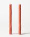 HEMA Bougie De Table ⌀2,2 X 25 Cm Nervurée Orange Foncé - Lot De 2