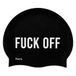 Fisura Zwemmuts, zwart, "f*CK Off"