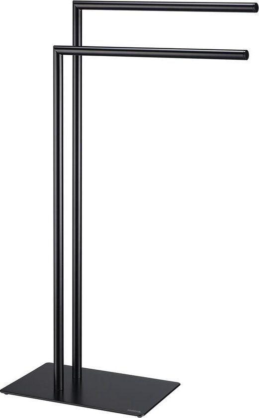 Sealskin Tube - Handdoekrek 2-armig vrijstaand - Zwart - Industrieel - Metaal