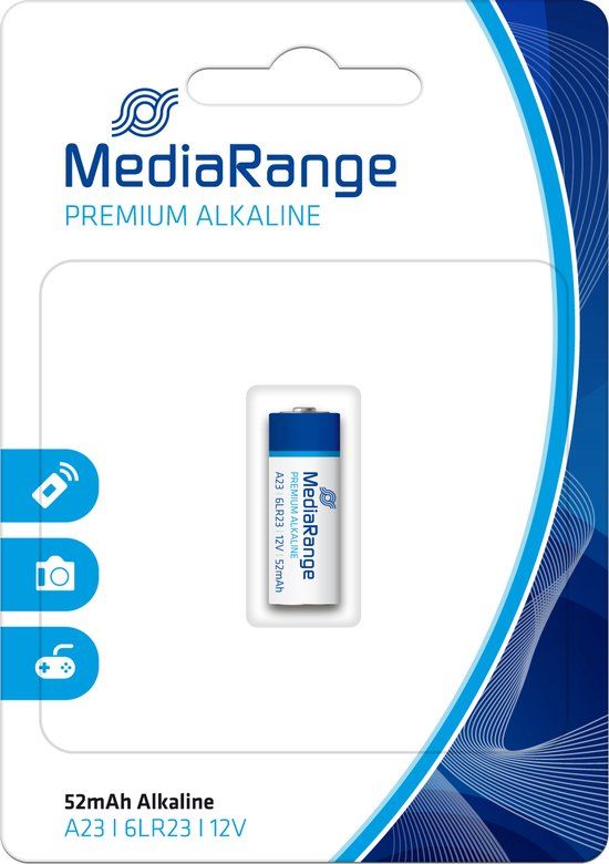 MediaRange MRBAT114 A23 Alkaline Batterij - 12V - 52mAh - 1 stuk