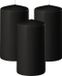 Enlightening Candles Bougie cylindrique/bougie pilier - 3x - noir - D6 x H8 cm - 27 heures de combustion