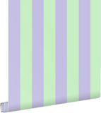 ESTAHome behang strepen paars en groen - 0.53 x 10.05 m - 131573