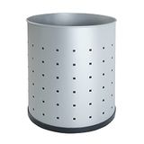 OFITURIA® Afvalemmer voor binnen, metaal, 16 liter, zilverkleurig met gat