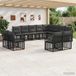 Prolenta Maison Exclusive Ensemble de mobilier d'extérieur exclusif - 12 pièces, en polyester, noir et gris foncé