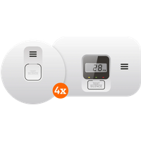 Elro Blue Line CBFS58R Rookmelder 4-pack + Koolmonoxidemelder