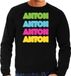 Bellatio Decorations Apres ski sweater voor heren - Anton - zwart - Anton aus tirol - wintersport S
