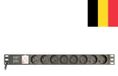 Energenie 19 inch stekkerdoos | schakelaar | CEE 7/7 - 8x CEE 7/5 (België) | 1U | zwart | 3 meter
