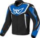 Berik Bad Eye veste textile moto imperméable, Noir/Blanc/Bleu, taille 48