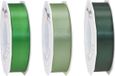 PartyDeco Satijn cadeau/hobby sierlint 2,5cm x 25m - 3 groen tinten mix