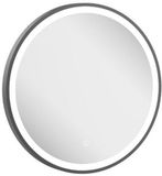 Crosswater Infinity Spiegel - met verlichting - rond - 50cm - geborsteld slate (gunmetal)