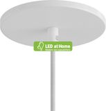LEDatHOME - Plafonnier encastré avec 1 trou central, métal, blanc, rond, diamètre 1,26 cm