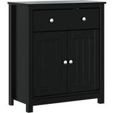 Prolenta Maison Exclusive Armoire de salle de bain exclusive - Modèle BERG, noire, 69,5 x 34 x 80 cm, en bois massif de pin