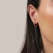 Hey Happiness Oorringen Dames - Roestvrij Staal 18K Roségoud Verguld - Hoop Oorbellen - Waterproof - 1.4 cm